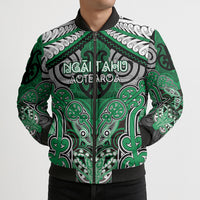 Aotearoa Iwi Ngai Tahu Personalised Bomber Puffer Jacket Maori Kowhaiwhai Pattern