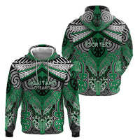 Aotearoa Iwi Ngai Tahu Personalised Hoodie Maori Kowhaiwhai Pattern