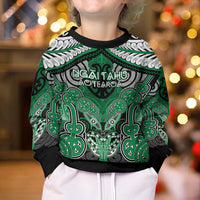 Aotearoa Iwi Ngai Tahu Personalised Kid Ugly Christmas Sweater Maori Kowhaiwhai Pattern