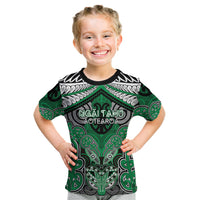 Aotearoa Iwi Ngai Tahu Personalised Kid T Shirt Maori Kowhaiwhai Pattern