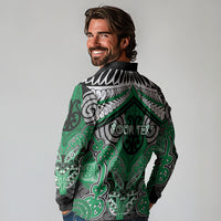 Aotearoa Iwi Ngai Tahu Personalised Long Sleeve Polo Shirt Maori Kowhaiwhai Pattern