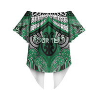 Aotearoa Iwi Ngai Tahu Personalised Off Shoulder Wrap Waist Top Maori Kowhaiwhai Pattern