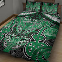 Aotearoa Iwi Ngai Tahu Quilt Bed Set Maori Kowhaiwhai Pattern
