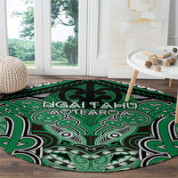 Aotearoa Iwi Ngai Tahu Round Carpet Maori Kowhaiwhai Pattern