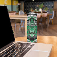 Aotearoa Iwi Ngai Tahu Personalised Skinny Tumbler Maori Kowhaiwhai Pattern