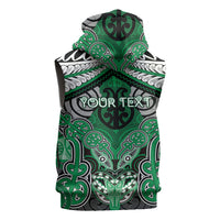 Aotearoa Iwi Ngai Tahu Personalised Sleeveless Hoodie Maori Kowhaiwhai Pattern