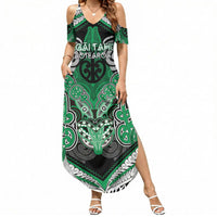 Aotearoa Iwi Ngai Tahu Personalised Summer Maxi Dress Maori Kowhaiwhai Pattern