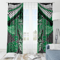 Aotearoa Iwi Ngai Tahu Window Curtain Maori Kowhaiwhai Pattern