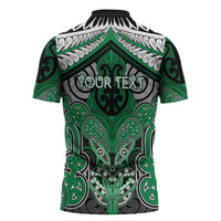 Aotearoa Iwi Ngai Tahu Personalised Zipper Polo Shirt Maori Kowhaiwhai Pattern