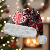 Aotearoa Iwi Te Arawa Personalised Christmas Santa Hat Maori Kowhaiwhai Pattern