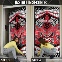 Aotearoa Iwi Te Arawa Personalised Door Cover Maori Kowhaiwhai Pattern