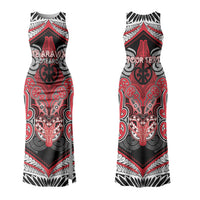 Aotearoa Iwi Te Arawa Personalised Family Matching Tank Maxi Dress and Hawaiian Shirt Maori Kowhaiwhai Pattern