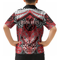 Aotearoa Iwi Te Arawa Personalised Kid Hawaiian Shirt Maori Kowhaiwhai Pattern