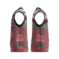 Aotearoa Iwi Te Arawa Personalised Christmas Knitted V-Neck Vest Maori Kowhaiwhai Pattern
