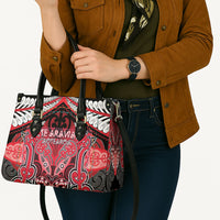 Aotearoa Iwi Te Arawa Leather Bag Maori Kowhaiwhai Pattern