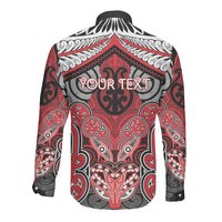 Aotearoa Iwi Te Arawa Personalised Long Sleeve Button Shirt Maori Kowhaiwhai Pattern