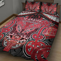 Aotearoa Iwi Te Arawa Quilt Bed Set Maori Kowhaiwhai Pattern