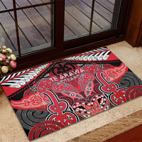 Aotearoa Iwi Te Arawa Rubber Doormat Maori Kowhaiwhai Pattern