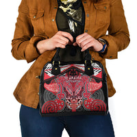 Aotearoa Iwi Te Arawa Shoulder Handbag Maori Kowhaiwhai Pattern