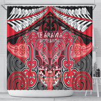 Aotearoa Iwi Te Arawa Shower Curtain Maori Kowhaiwhai Pattern