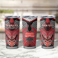 Aotearoa Iwi Te Arawa Personalised Tumbler Cup Maori Kowhaiwhai Pattern