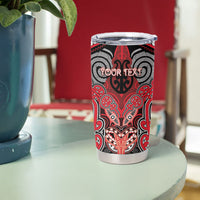 Aotearoa Iwi Te Arawa Personalised Tumbler Cup Maori Kowhaiwhai Pattern