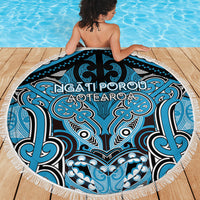 Aotearoa Iwi Ngati Porou Beach Blanket Maori Kowhaiwhai Pattern