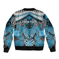 Aotearoa Iwi Ngati Porou Personalised Bomber Jacket Maori Kowhaiwhai Pattern