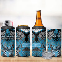 Aotearoa Iwi Ngati Porou Personalised 4 in 1 Can Cooler Tumbler Maori Kowhaiwhai Pattern