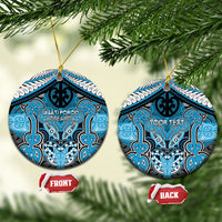 Aotearoa Iwi Ngati Porou Personalised Ceramic Ornament Maori Kowhaiwhai Pattern