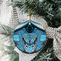 Aotearoa Iwi Ngati Porou Personalised Ceramic Ornament Maori Kowhaiwhai Pattern