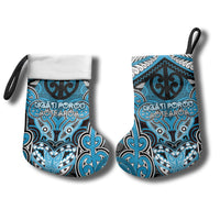 Aotearoa Iwi Ngati Porou Personalised Christmas Stocking Maori Kowhaiwhai Pattern