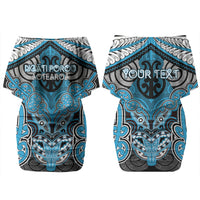 Aotearoa Iwi Ngati Porou Personalised Couples Matching Off Shoulder Short Dress and Long Sleeve Button Shirt Maori Kowhaiwhai Pattern
