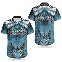 Aotearoa Iwi Ngati Porou Personalised Couples Matching Tank Maxi Dress and Hawaiian Shirt Maori Kowhaiwhai Pattern