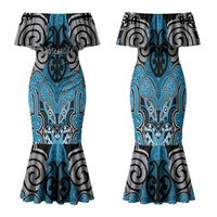 Aotearoa Iwi Ngati Porou Personalised Family Matching Mermaid Dress and Hawaiian Shirt Maori Kowhaiwhai Pattern