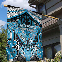Aotearoa Iwi Ngati Porou Garden Flag Maori Kowhaiwhai Pattern