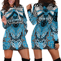 Aotearoa Iwi Ngati Porou Personalised Hoodie Dress Maori Kowhaiwhai Pattern