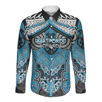 Aotearoa Iwi Ngati Porou Personalised Long Sleeve Button Shirt Maori Kowhaiwhai Pattern