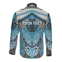 Aotearoa Iwi Ngati Porou Personalised Long Sleeve Button Shirt Maori Kowhaiwhai Pattern