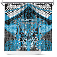 Aotearoa Iwi Ngati Porou Shower Curtain Maori Kowhaiwhai Pattern