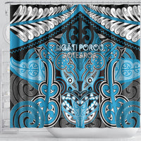 Aotearoa Iwi Ngati Porou Shower Curtain Maori Kowhaiwhai Pattern