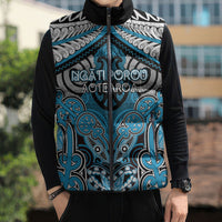 Aotearoa Iwi Ngati Porou Personalised Sleeveless Puffer Jacket Maori Kowhaiwhai Pattern