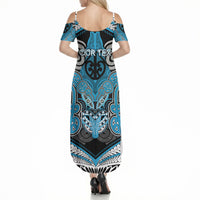 Aotearoa Iwi Ngati Porou Personalised Summer Maxi Dress Maori Kowhaiwhai Pattern
