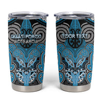 Aotearoa Iwi Ngati Porou Personalised Tumbler Cup Maori Kowhaiwhai Pattern