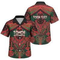 Aotearoa Iwi Tuhoe Personalised Family Matching Off Shoulder Short Dress and Hawaiian Shirt Maori Kowhaiwhai Pattern