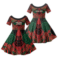 Aotearoa Iwi Tuhoe Personalised Family Matching Summer Maxi Dress and Hawaiian Shirt Maori Kowhaiwhai Pattern