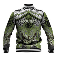 Aotearoa Iwi Whakatohea Personalised Baseball Jacket Maori Kowhaiwhai Pattern