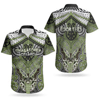 Aotearoa Iwi Whakatohea Personalised Couples Matching Summer Maxi Dress and Hawaiian Shirt Maori Kowhaiwhai Pattern