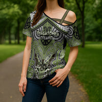 Aotearoa Iwi Whakatohea Personalised Cross Shoulder Shirt Maori Kowhaiwhai Pattern