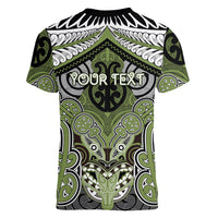 Aotearoa Iwi Whakatohea Personalised Women V-Neck T-Shirt Maori Kowhaiwhai Pattern